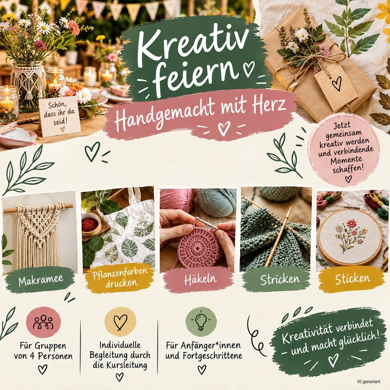 Kreativ feiern – Handgemacht mit Herz