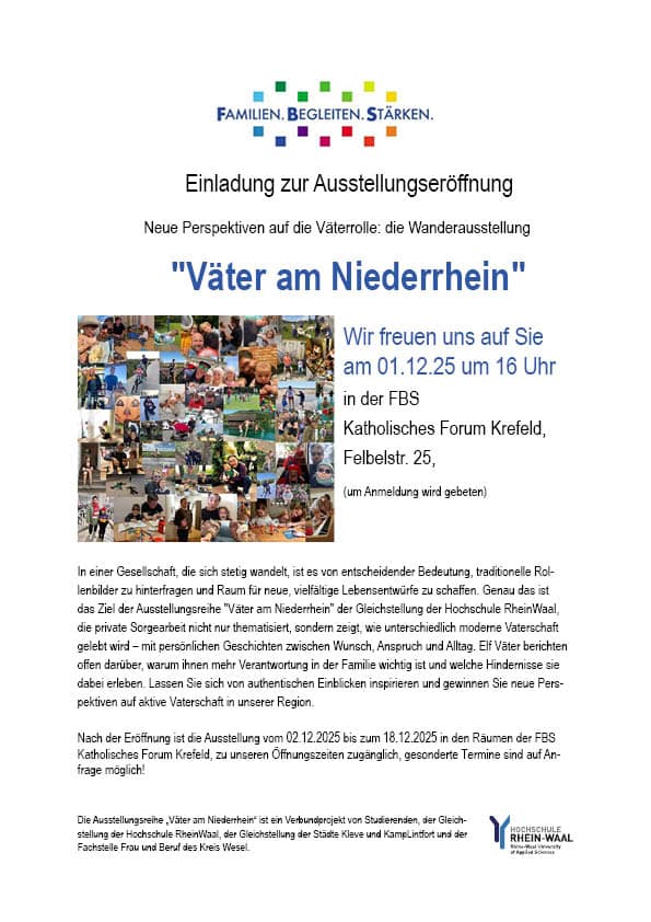 Ausstellung „Väter am Niederrhein“